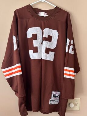 Mitchell & Ness Brown Jim Brown Throwback Football Jersey